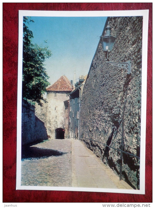 Pikk Jalg (Long Leg) street - Old Town - Tallinn - 1980 - Estonia - USSR - unused - JH Postcards