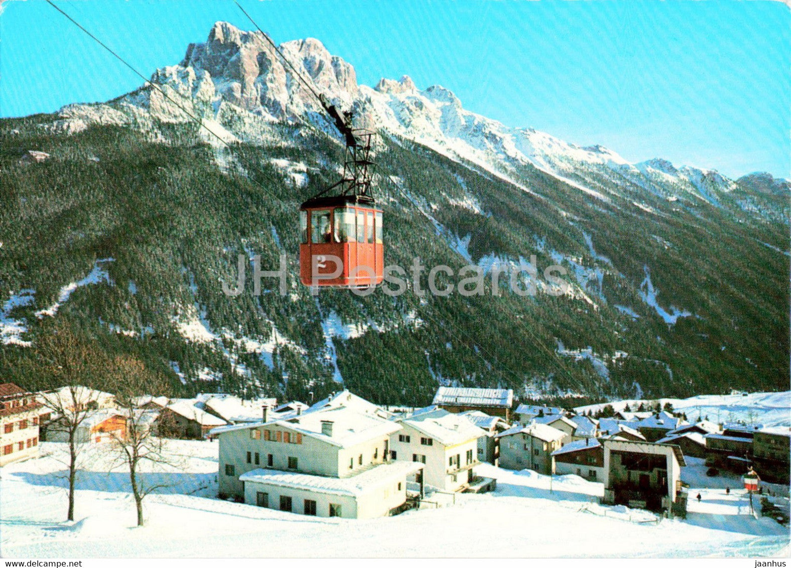 Val di Fassa - Vigo S Giovanni - Funivia al Ciampedie - cable car - 1973 - Italy - used - JH Postcards