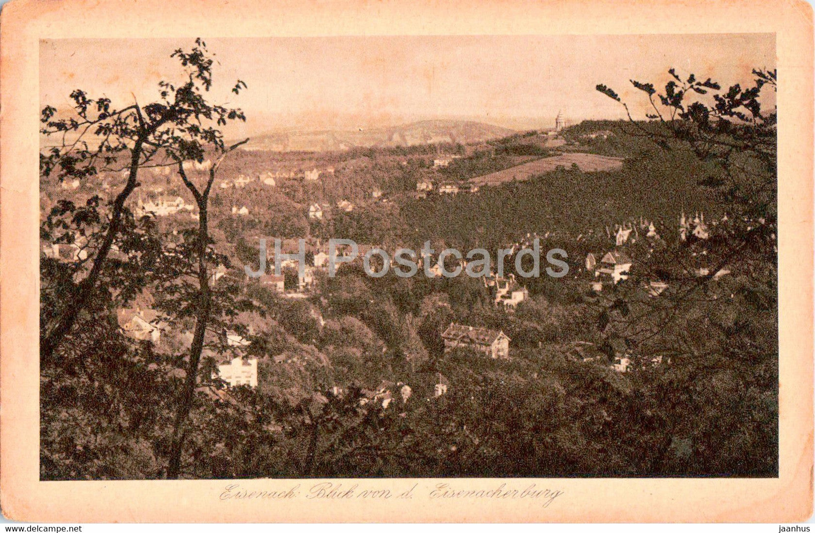 Eisenach - Blick von d Eisenacherburg - old postcard - Germany - unused - JH Postcards