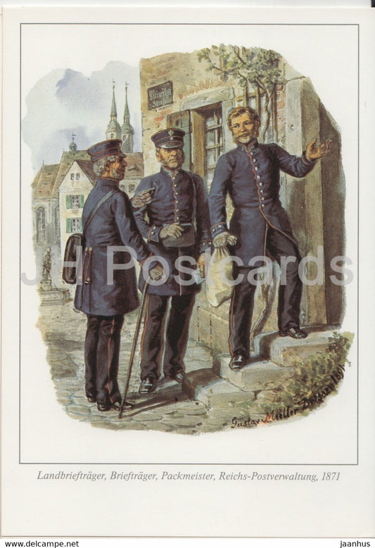 Landbrieftrager - Brieftrager - Packmeister - Reichs Postverwaltung - Postmen - Mail Service - Germany - unused - JH Postcards
