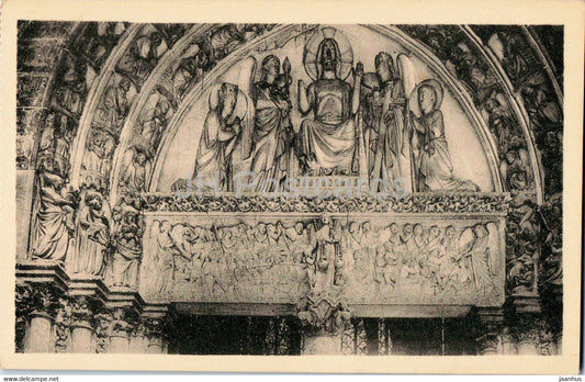 Paris - La Sainte Chapelle - Linteau et Tympan de la Loggia - 18 - old postcard - France - unused - JH Postcards