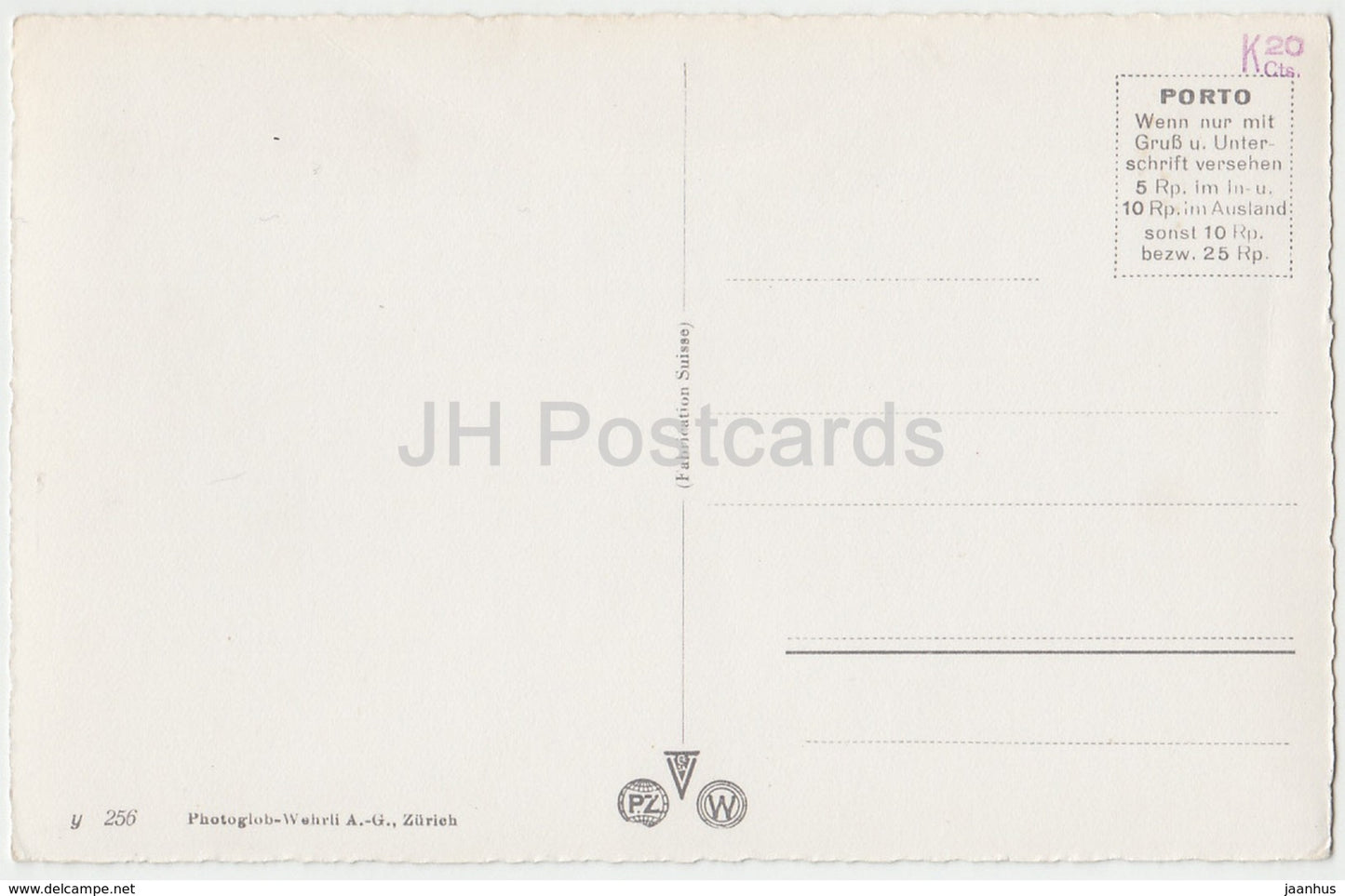 Zuger See - Rigi-Kulm - Rotkreuz - carte - 256 - Suisse - carte postale ancienne - inutilisée