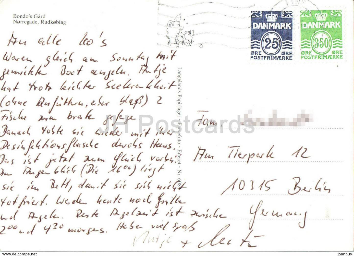 Bondo's Gard - Norregade - Rudkobing - Danemark - occasion