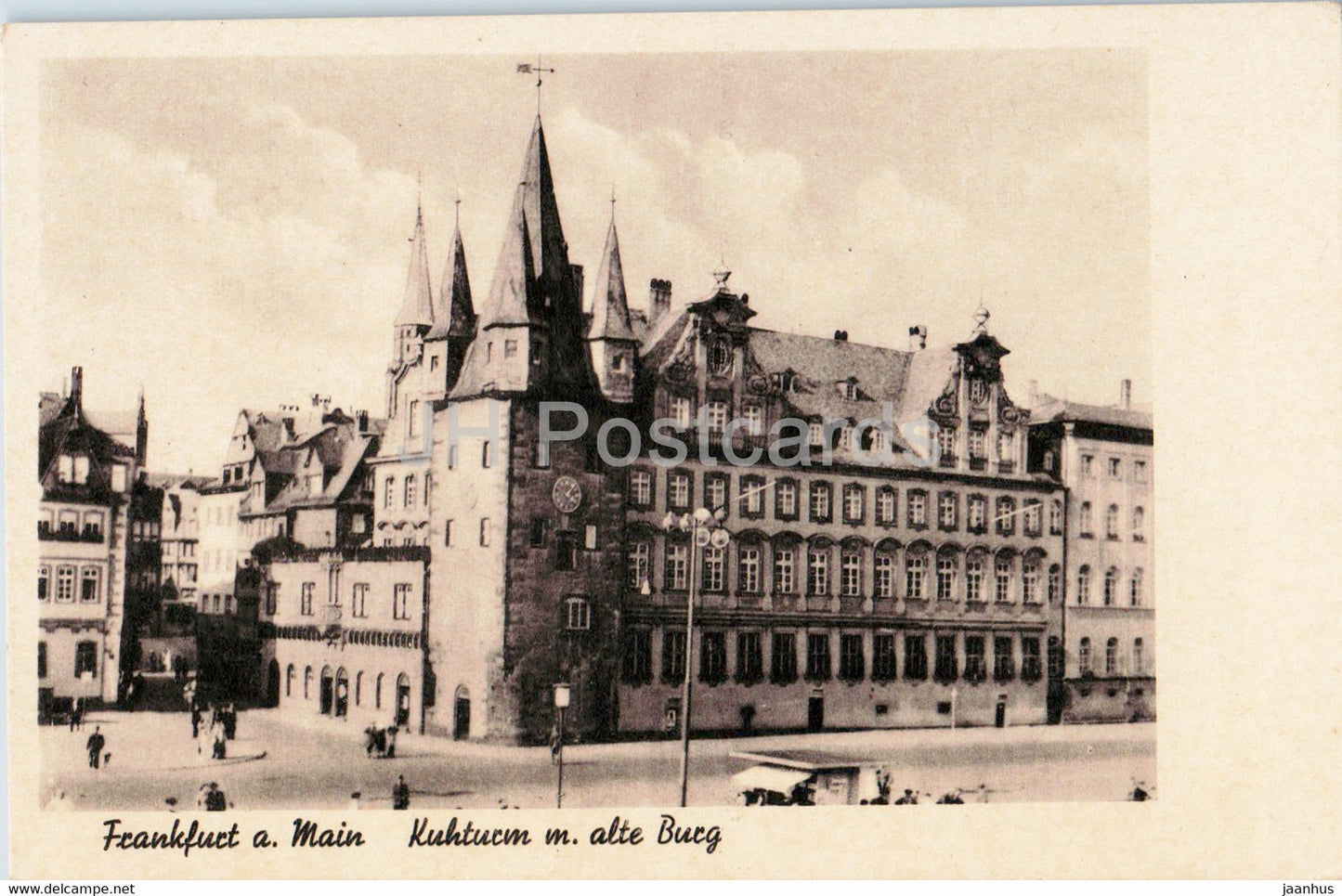 Frankfurt a Main - Kuhturm m alte Burg - old postcard - Germany - unused - JH Postcards