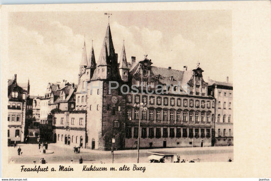 Frankfurt a Main - Kuhturm m alte Burg - old postcard - Germany - unused - JH Postcards