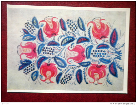 Tulips by I. Pilipenko - flowers - Ukraine craftsmen of decorative painting - 1973 - Ukraine USSR - unused - JH Postcards