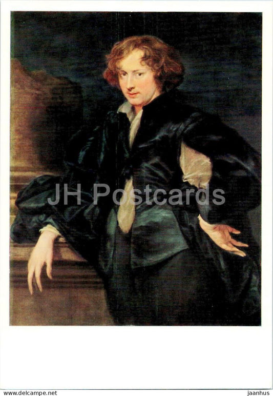 painting by Anthonis van Dyck - Self Portrait - Flemish art - Large Format Card - 1971 - Russia USSR – unused – JH Postcards