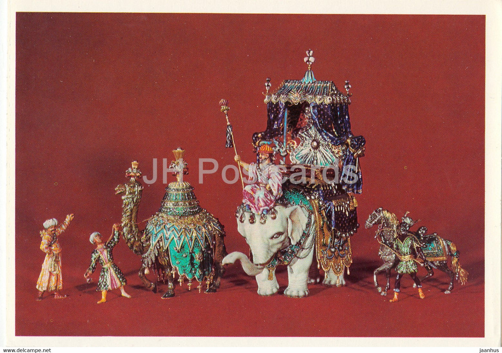 Gruppe aus dem Hofstaat des Grossmoguls - Group from the Court of Great Mogul - elephant - art - Germany - unused - JH Postcards