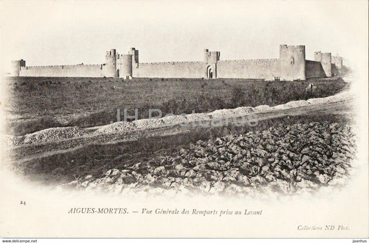 Aigues Mortes - Vue Generale des Remparts prise au Levant - 24 - old postcard - France - unused - JH Postcards