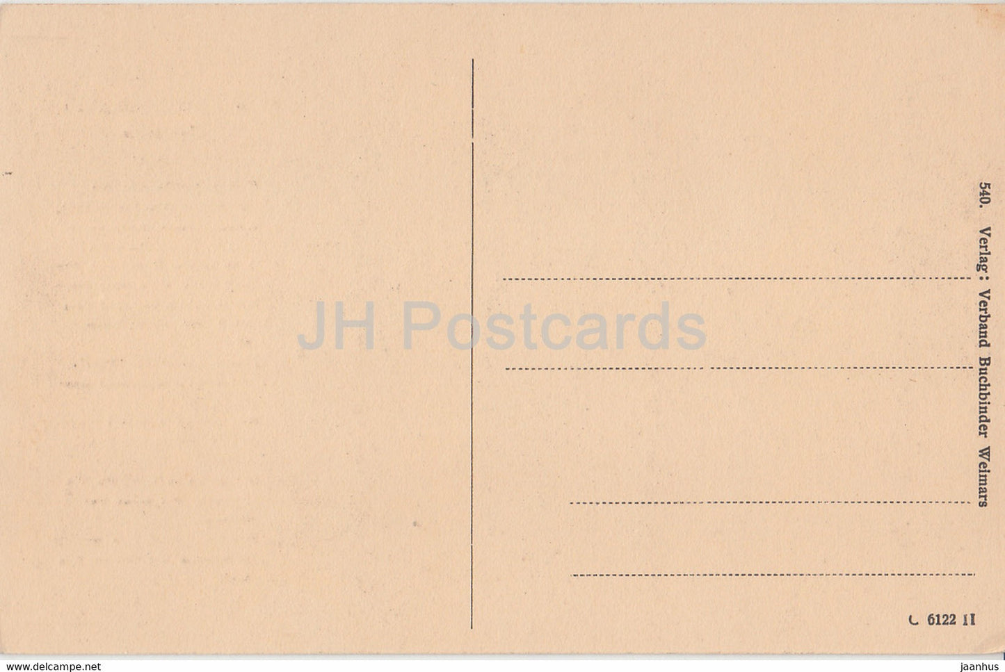 Weimar - Sitz hinter Goethe's Gartenhaus - 540 - old postcard - Germany - unused