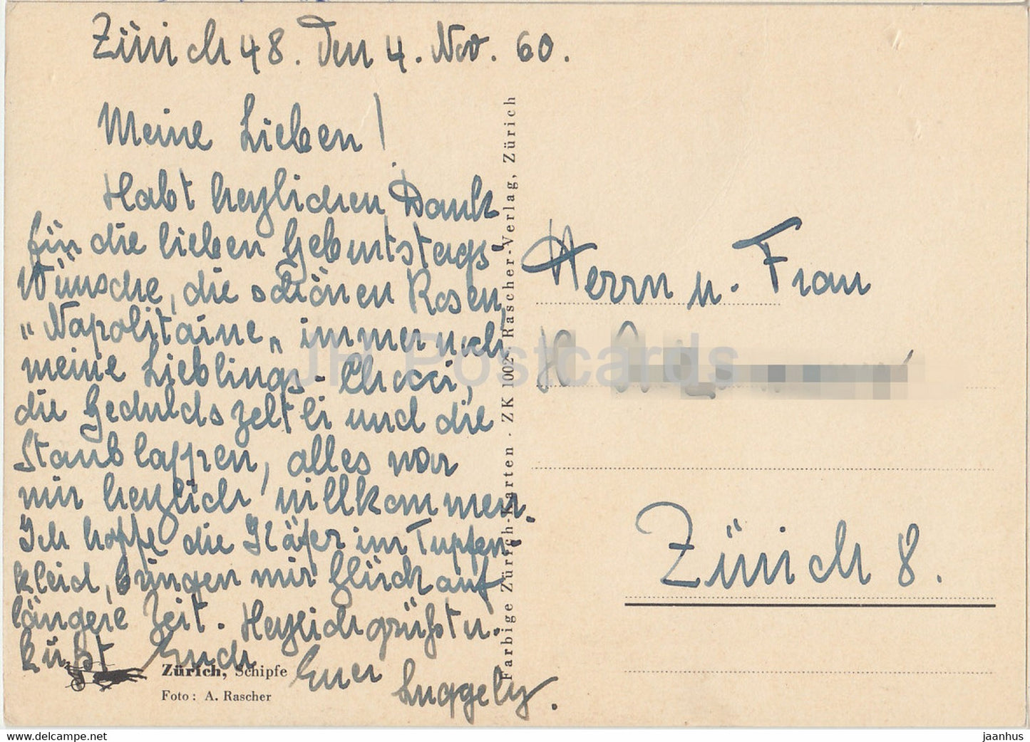 Zurich - Schipfe - 1960 - Switzerland - used