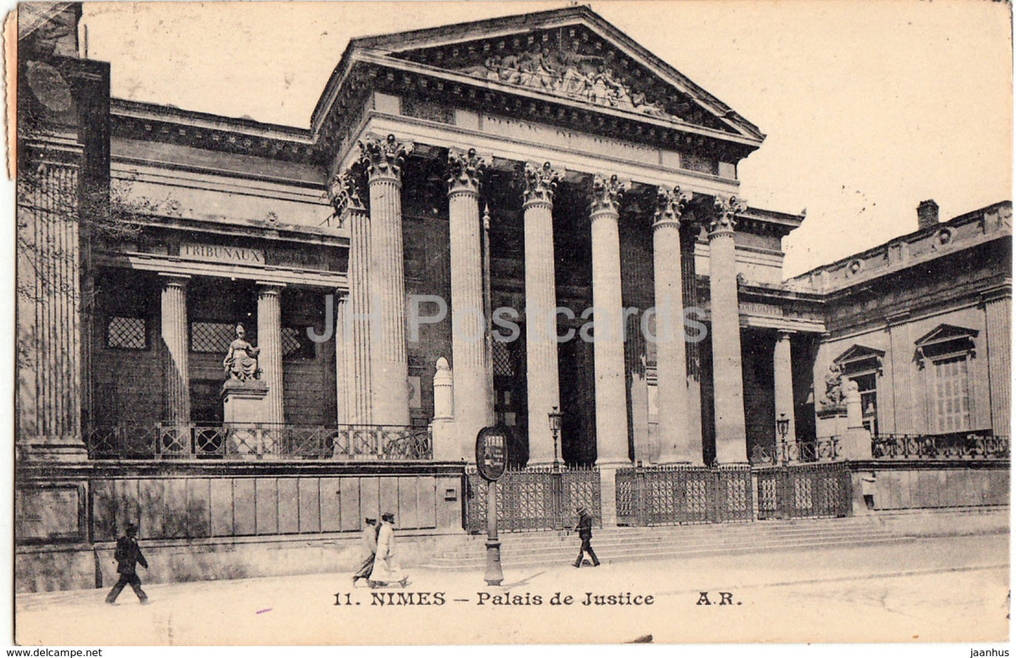 Nimes - Palais de Justice - 11 - 1924 - old postcard - France - used - JH Postcards