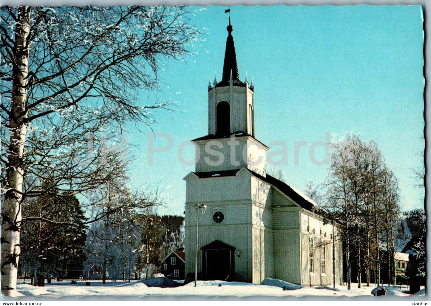 Mala kyrka - church - Sweden - used - JH Postcards