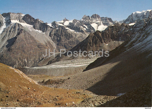 Pres d'Arolla - le Glacier de Tsidjiore Nouve - l'Aiguille de la Tsa - 14312 - 1974 - Switzerland - used - JH Postcards