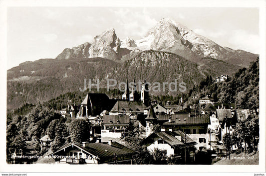 Berchtesgaden mit Watzmann - old postcard - Germany - unused - JH Postcards
