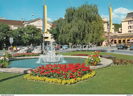Vevey - Place de la Gare - Station Square - cars Volkswagen - 3477 - Switzerland - unused - JH Postcards
