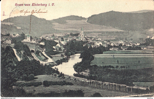 Gruss aus Elsterberg - old postcard - 1905 - Germany - used - JH Postcards