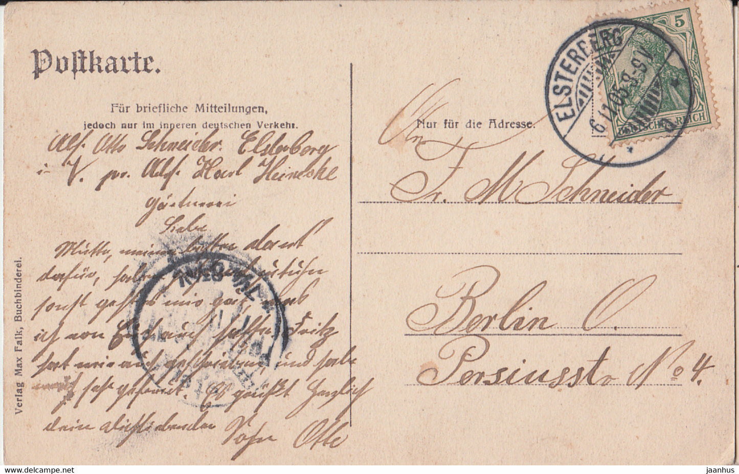 Gruss aus Elsterberg - old postcard - 1905 - Germany - used