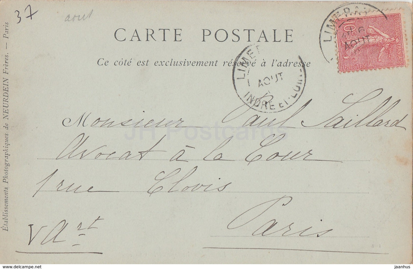 Luynes - Le Village et le Chateau - Environs de Tours - castle - 102 - old postcard - France - used