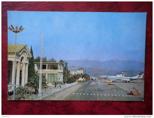 Airport - airplanes - Adler - 1981 - Russia USSR - unused - JH Postcards