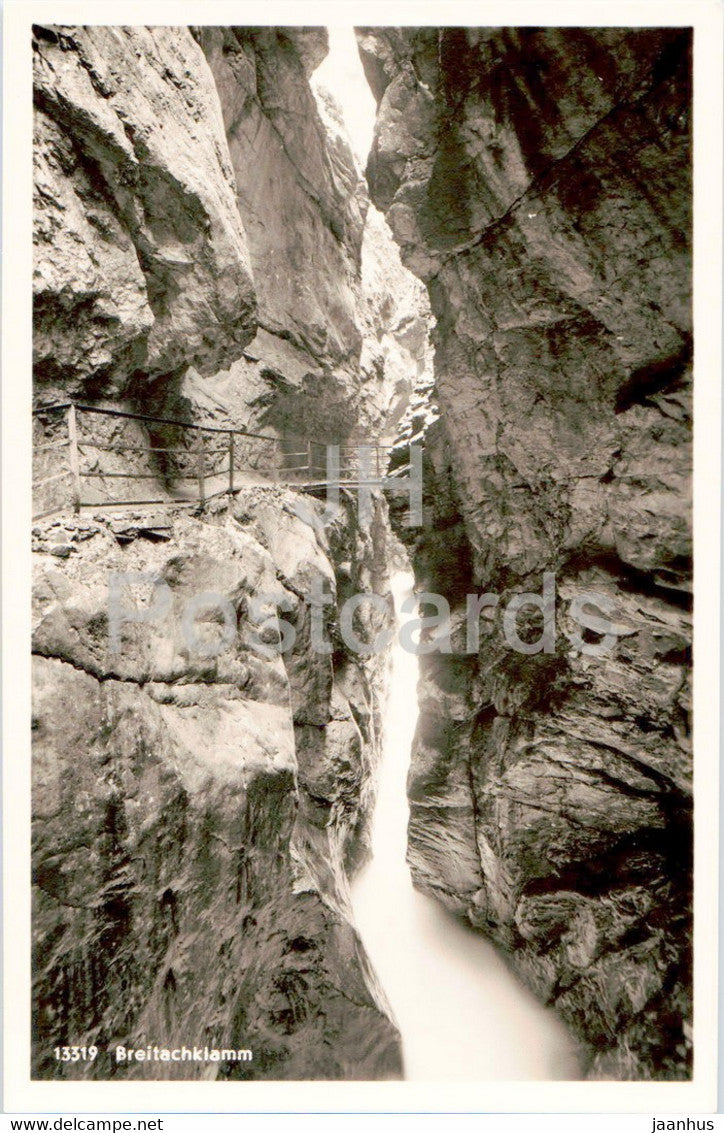 Breitachklamm b Oberstdorf i bayr Allgau - 13319 - old postcard - Germany - unused - JH Postcards