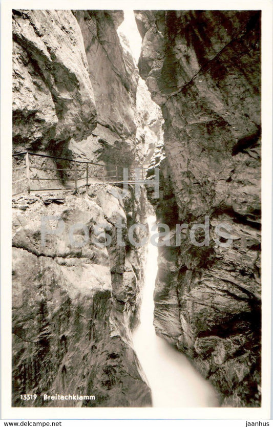 Breitachklamm b Oberstdorf i bayr Allgau - 13319 - old postcard - Germany - unused - JH Postcards