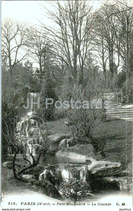 Paris - Parc Montsouris - La Cascade - 516 - old postcard - France - used - JH Postcards