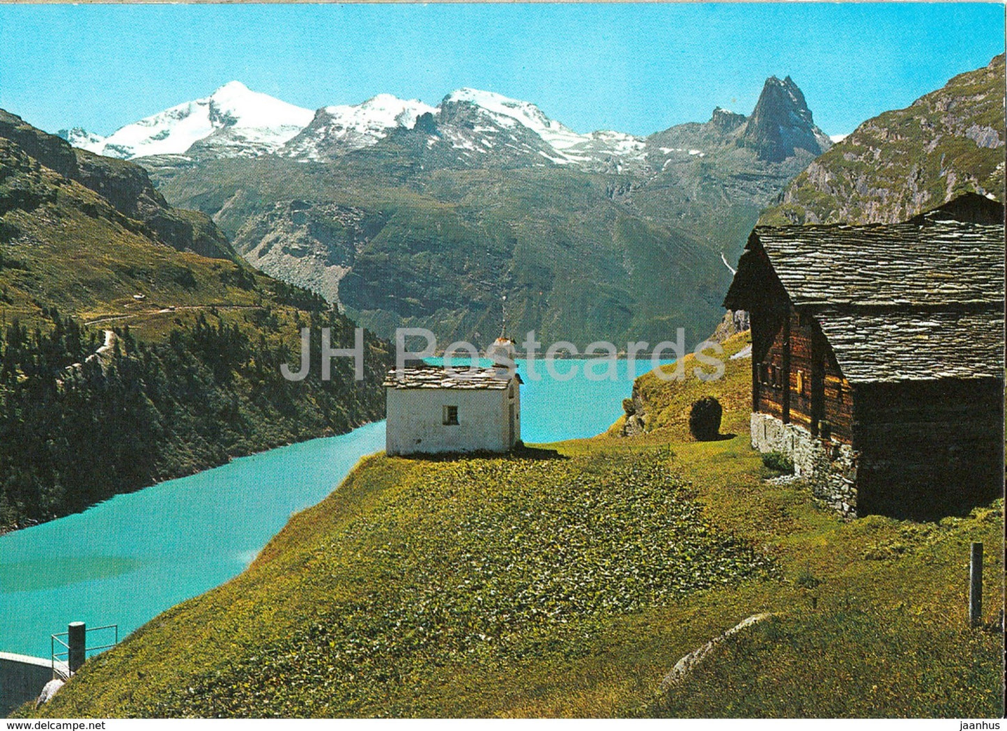 Bad Vals - Frunt mit Zervreila Stausee und dem Zervreilahorn - 4667 - Switzerland - unused - JH Postcards