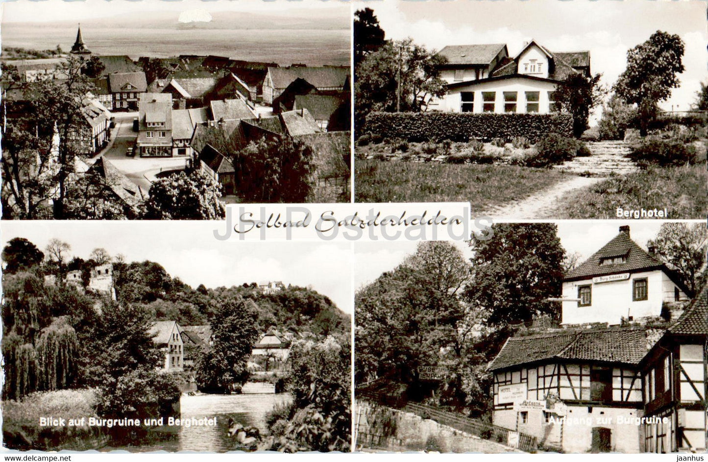 Solbad Salzderhelden - Berghotel - hotel - old postcard - Germany - unused - JH Postcards