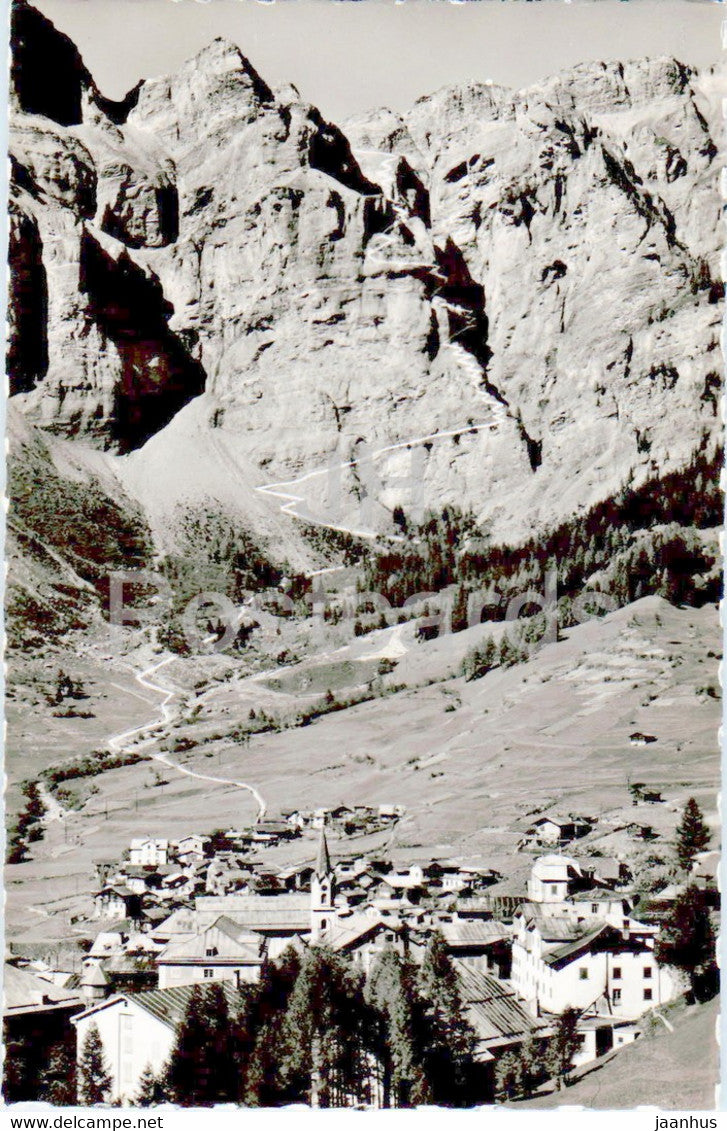 Leukerbad mit Gemmipass - 10014 - old postcard - Switzerland - unused - JH Postcards