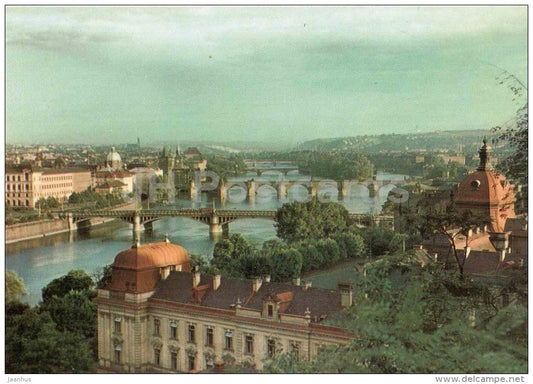 The Bridges of Prague - Praha - Prague - Czechoslovakia - Czech - unused 1965 - JH Postcards