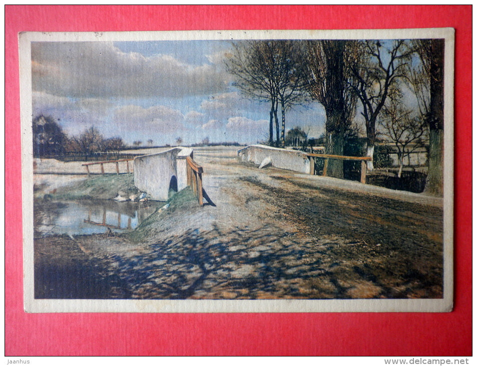 bridge - road - Serie 7104 - Germany - Tukkum Riga railway post , Latvia Imperial Russia 1912 - JH Postcards