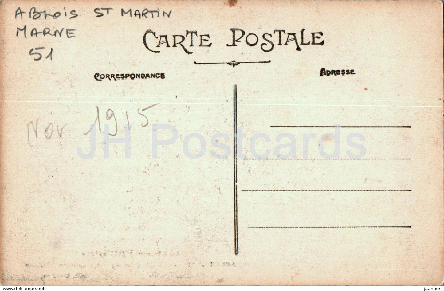 Ablois Saint Martin - Cascade du Chateau - carte postale ancienne - 1915 - France - occasion 