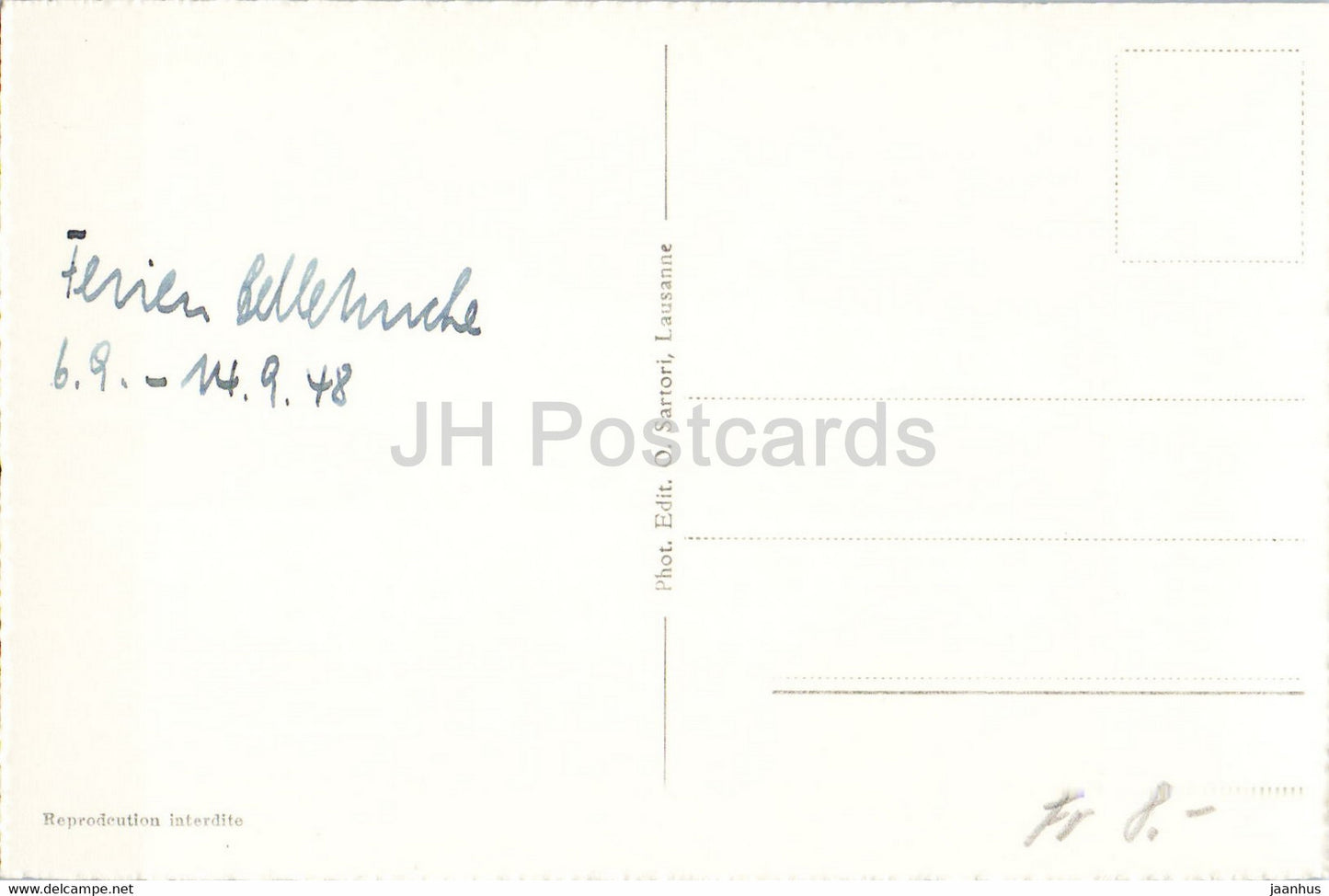 St Cergue - Vue Générale et le Mont Blanc - 3359 - carte postale ancienne - 1948 - Suisse - occasion