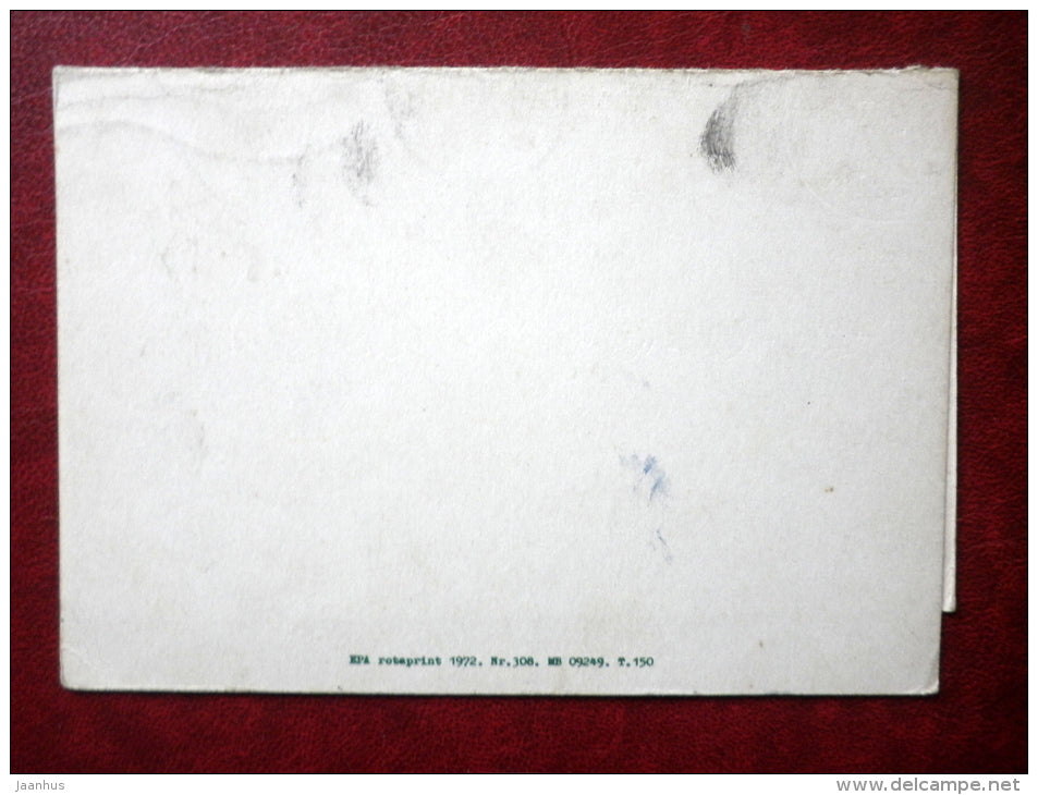 Greeting card - from Nõo Sovkhoz collective - 1972 - Estonia USSR - unused - JH Postcards