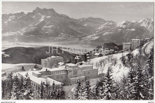 Leysin - Clinique Manufacture et les Dents du Midi - 494 - Switzerland - 1958 - used - JH Postcards