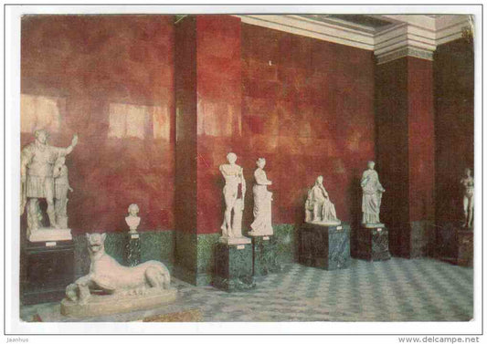 New Hermitage - A Hall 1 - halls of the Hermitage I - Leningrad - St. Petersburg - 1968 - Russia USSR - unused - JH Postcards
