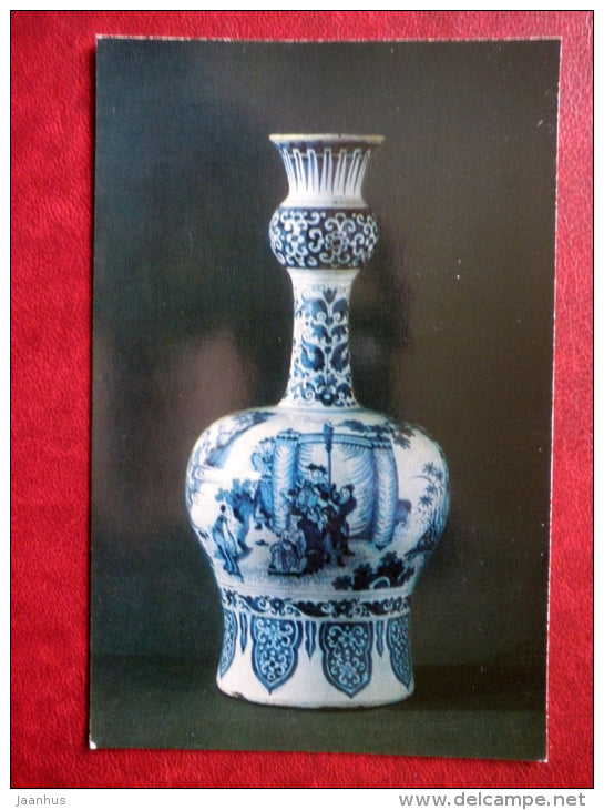 Vase depicting scenes from the Chinese theatrical performances - Faience - Delftware - 1974 - Russia USSR - unused - JH Postcards