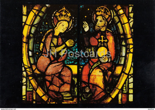 Marienkronung - Mariendom Erfurt - Gotische Bildfenster - cathedral - DDR Germany - unused - JH Postcards