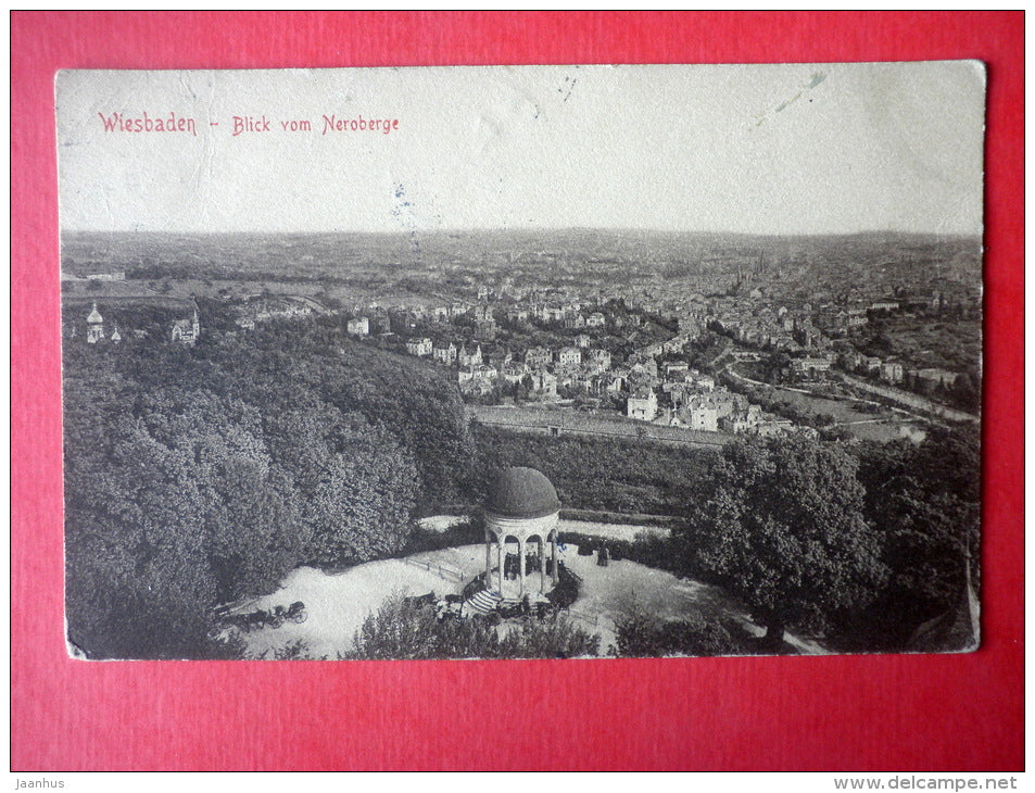 Blick vom Neroberge - Wiesbaden - old postcard - Germany - sent from Germany to Estonia Imperial Russia 1906 - JH Postcards