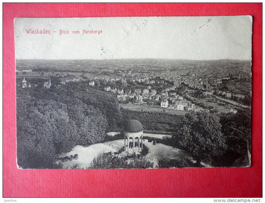 Blick vom Neroberge - Wiesbaden - old postcard - Germany - sent from Germany to Estonia Imperial Russia 1906 - JH Postcards