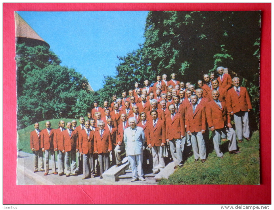The State Academic Male Choir of the Estonian SSR - Gustav Ernesaks - 1979 - Estonia USSR - unused - JH Postcards