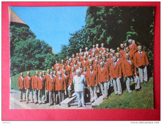 The State Academic Male Choir of the Estonian SSR - Gustav Ernesaks - 1979 - Estonia USSR - unused - JH Postcards