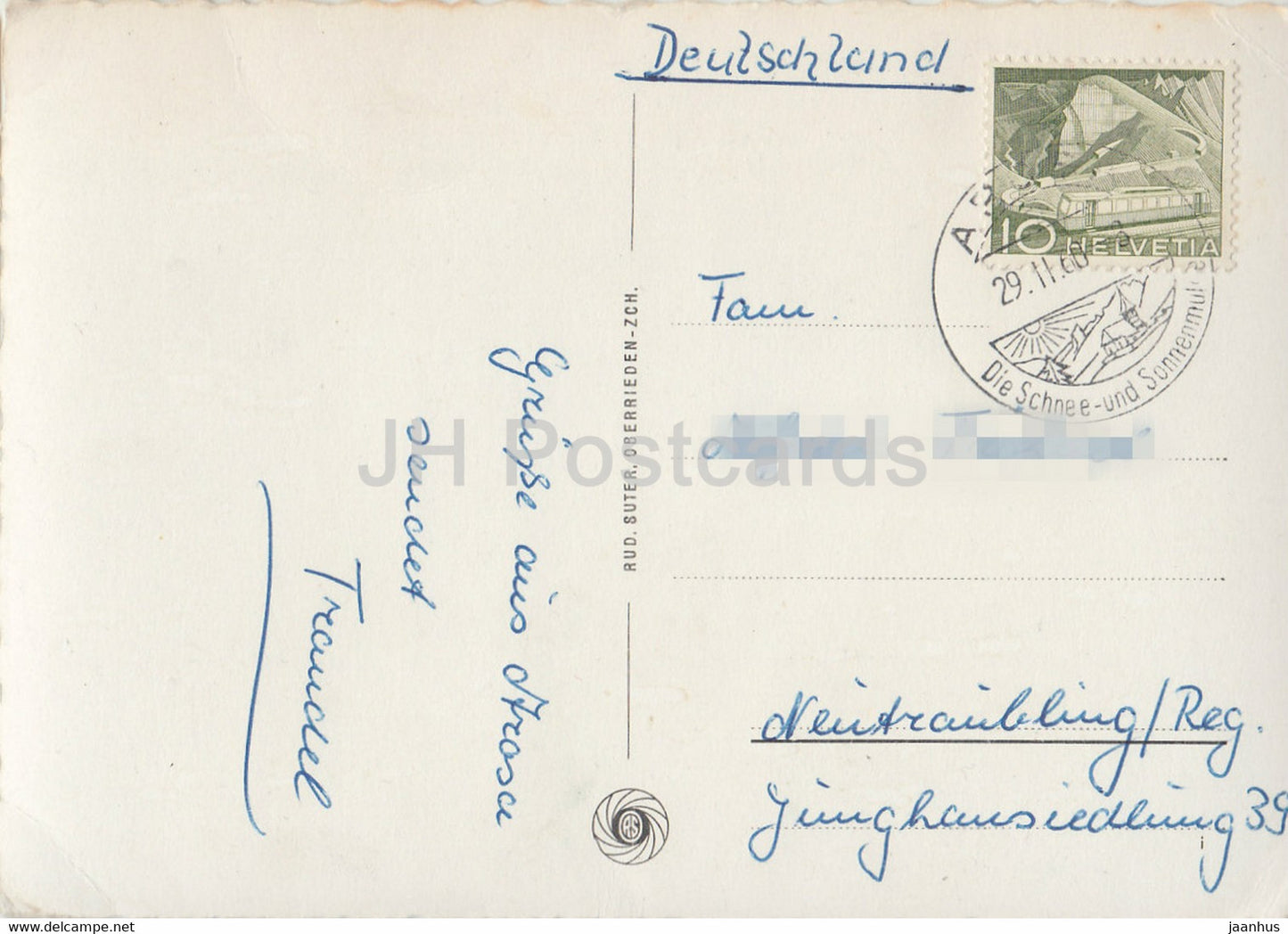 Arosa mit Furkahorner – 1960 – Schweiz – gebraucht