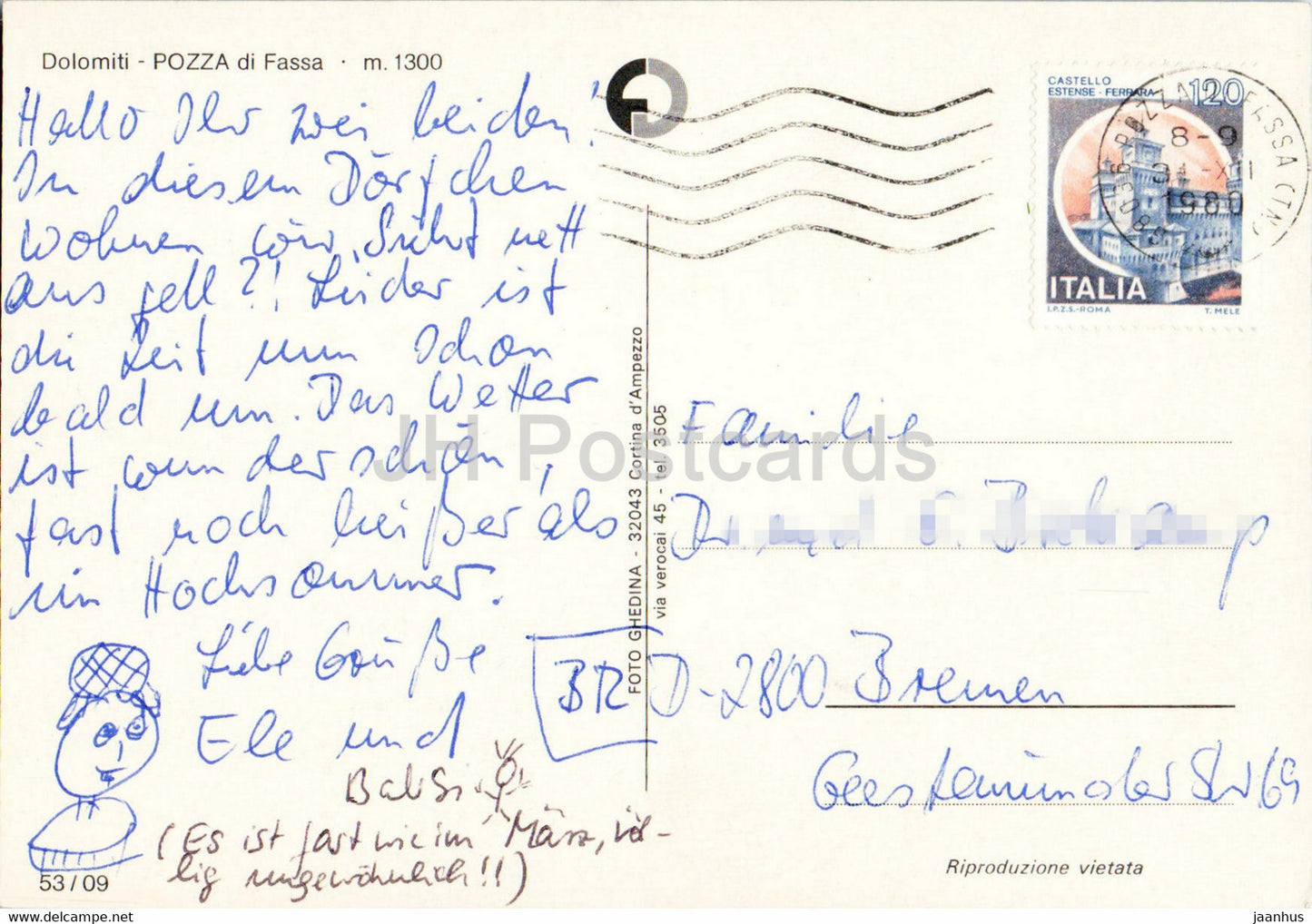 Pozza di Fassa - Dolomiti - 1980 - Italy - used