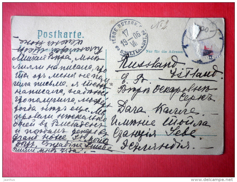 Blick vom Neroberge - Wiesbaden - old postcard - Germany - sent from Germany to Estonia Imperial Russia 1906 - JH Postcards