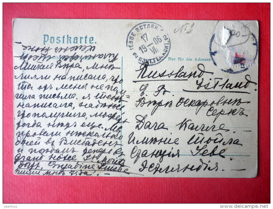 Blick vom Neroberge - Wiesbaden - old postcard - Germany - sent from Germany to Estonia Imperial Russia 1906 - JH Postcards