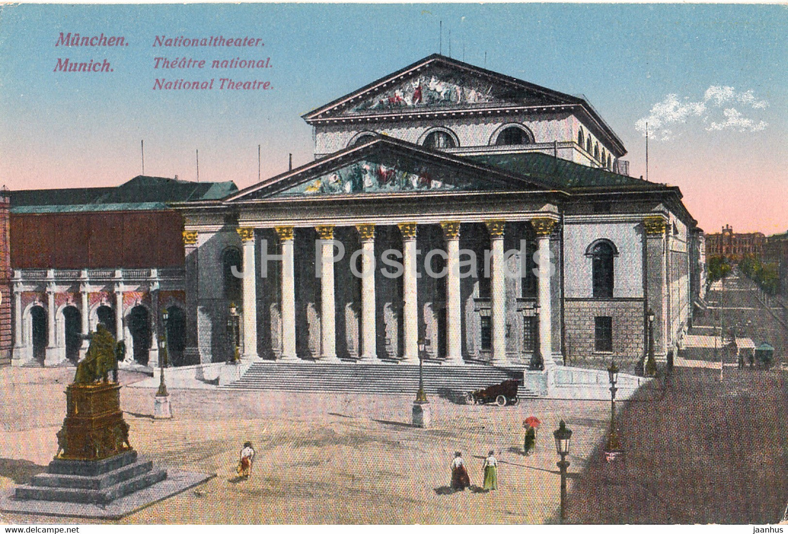 Munchen - Nationaltheater - Theatre National - National theatre - Munich - 31901 - old postcard - Germany - unused - JH Postcards