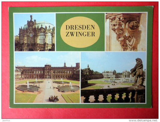Zwinger - Glockenspielpavilion - Gemäldegalerie - Dresden - 1989 - Germany DDR - unused - JH Postcards