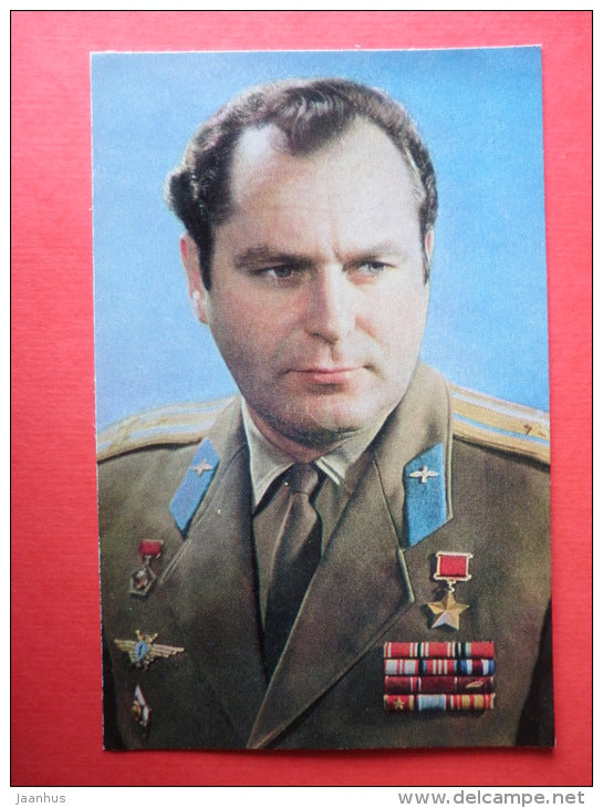 Gherman Titov , Vostok 2 - Soviet Cosmonaut - space - 1973 - Russia USSR -unused - JH Postcards